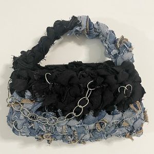 Upcycled Denim Crochet Bag